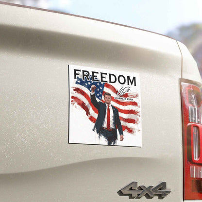 Freedom Charlie Kirk Car Magnet | Stand With Charlie Kirk | Justice For Charlie Kirk 683150
