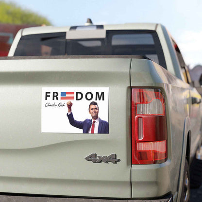 Freedom Charlie Kirk Car Magnet | Stand With Charlie Kirk | Justice For Charlie Kirk 683151