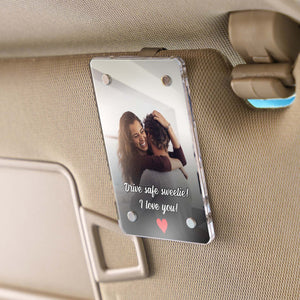 Custom Photo And Text Car Visor Clip | Personalized Gift For Him | Car Photo Frame | Couple Gifts 683293