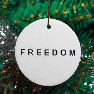 Freedom Charlie Kirk Ceramic Ornament, Free Speech Hero Charlie Ornament, Rest In Peace Charlie Kirk Ceramic Ornament - WFD