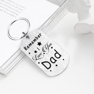 Dad Fathers Day Keychain for Dad - Remember I Love You Dad Gifts, Meaningful Dad Birthday Present from Daughter