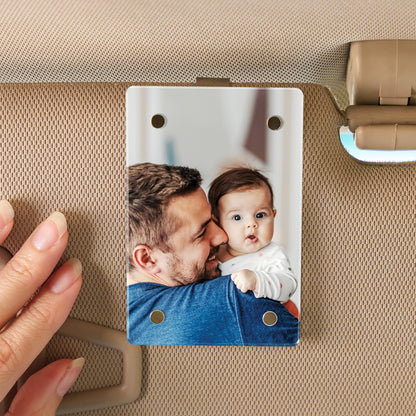 Custom Photo Car Visor Clip | Personalized Gift For Mom | Car Photo Frame | Mother's Day Gifts 684340