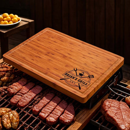 Personalized Grilling Cutting Board | Custom Grill Board | BBQ Cutting Board | Wooden Gift For Men, Dad, Grandpa 683767
