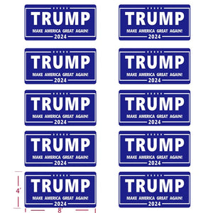 10 Pack Trump 2024 Car Stickers,8 Inches X 4 Inches Big Trump Letters Car Decal, Make America Great Again 2024 Bumper Stickers