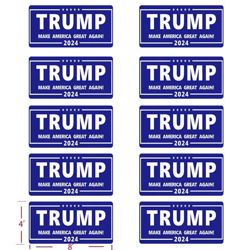 10 Pack Trump 2024 Car Stickers,8 Inches X 4 Inches Big Trump Letters Car Decal, Make America Great Again 2024 Bumper Stickers
