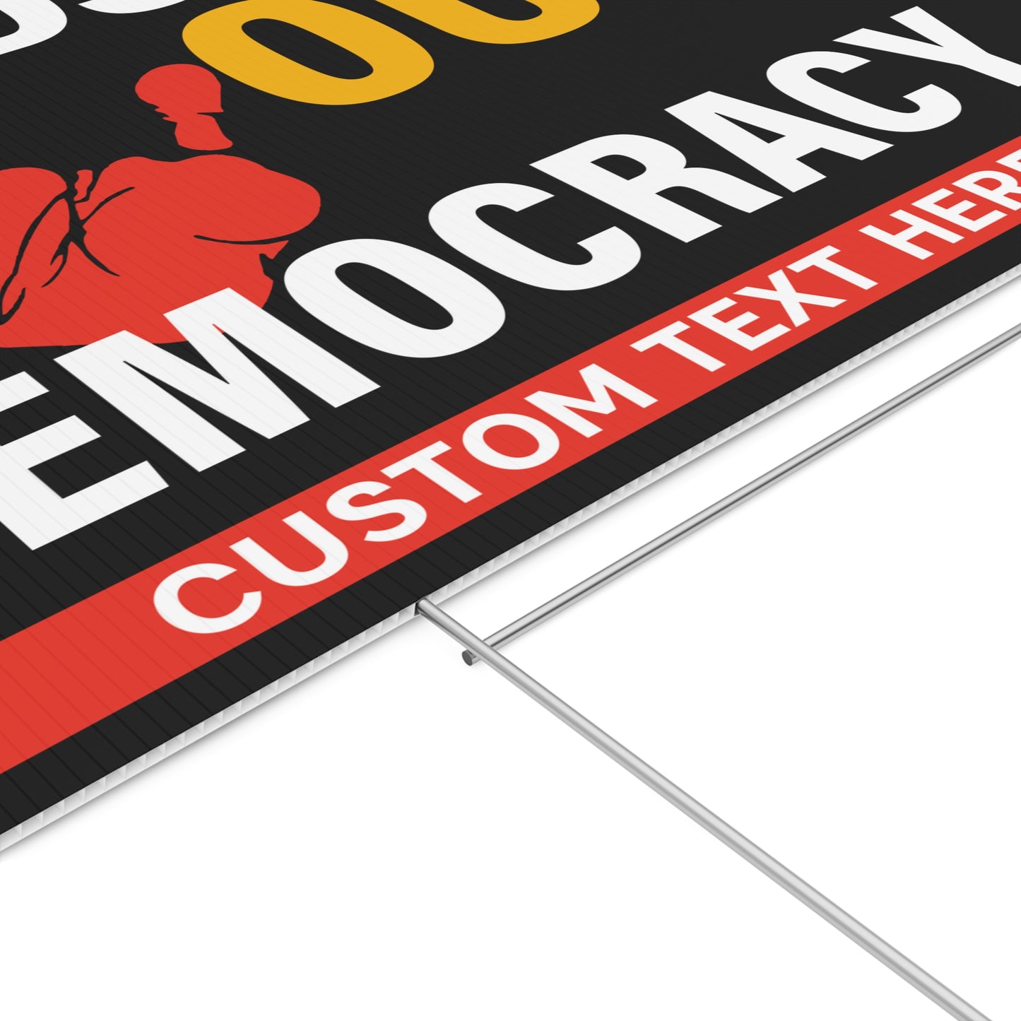 Hands Off Our Democracy Yard Sign – Personalized 8647 Anti Trump Protest Sign, Defend Democracy Political Display For Rally Or March 682199