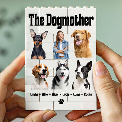 Custom Photo Dog Building Brick Blocks | Dogmother Dogfather Brick Block | Personalized Gift for Dog Lovers 684295