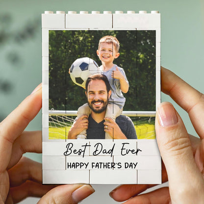 Custom Photo First Father's Day Baby Scan Building Brick Blocks, Personalized Brick Keepsake, Gift For Dad 685062