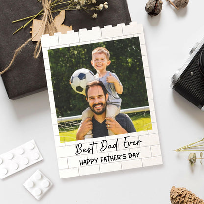 Custom Photo First Father's Day Baby Scan Building Brick Blocks, Personalized Brick Keepsake, Gift For Dad 685062