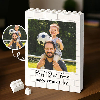 Custom Photo First Father's Day Baby Scan Building Brick Blocks, Personalized Brick Keepsake, Gift For Dad 685062
