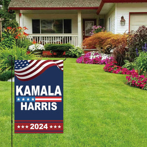 Kamala Harris 2024 Garden Flags Kamala Harris 2024 President Garden Flags 12 X 18 Inch Double-Sided Funny Garden Flag Harris for President Flags Camping Garden Flag Yard Decor (Harris-02)