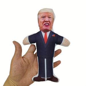 Hilarious Trump-Themed Squeaky Dog Toy - Durable Polyester Chew Toy for All Breeds