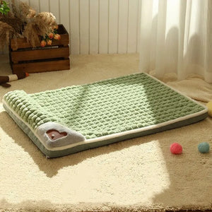 Winter Warm Dog Mat Luxury Sofa for Small Medium Dogs Plaid Bed for Cats Dogs Fluff Sleeping Removable Washable Pet Beds