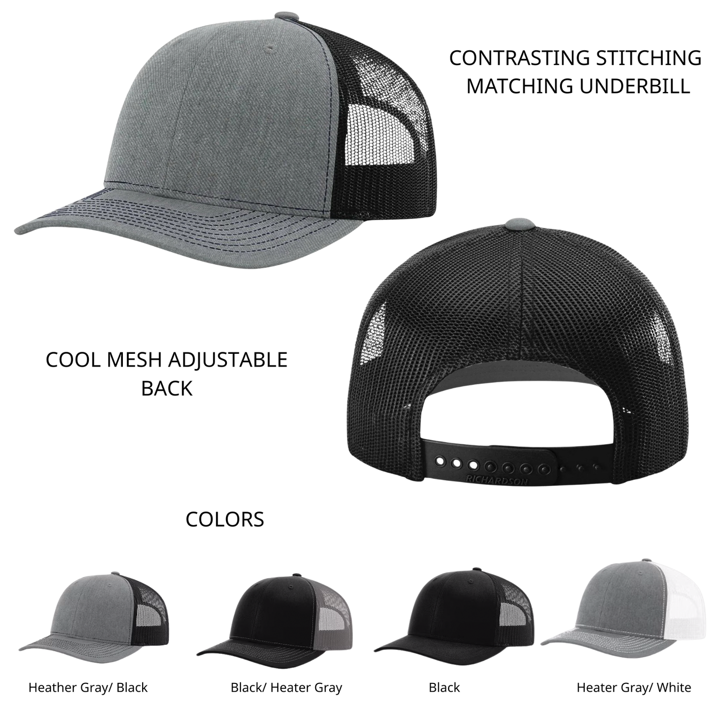 Personalized Papa Trucker Leather Patch Hat, Custom Name Dad Grandad Cap, Gift for Him, Grandpa, Husband 683842