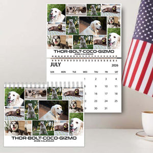 Family Photo Collage Wall Calendar 2026 | Personalized Photo Wall Calendar 2026 | Custom Photo Calendar | Gift For Family, Parent 683129
