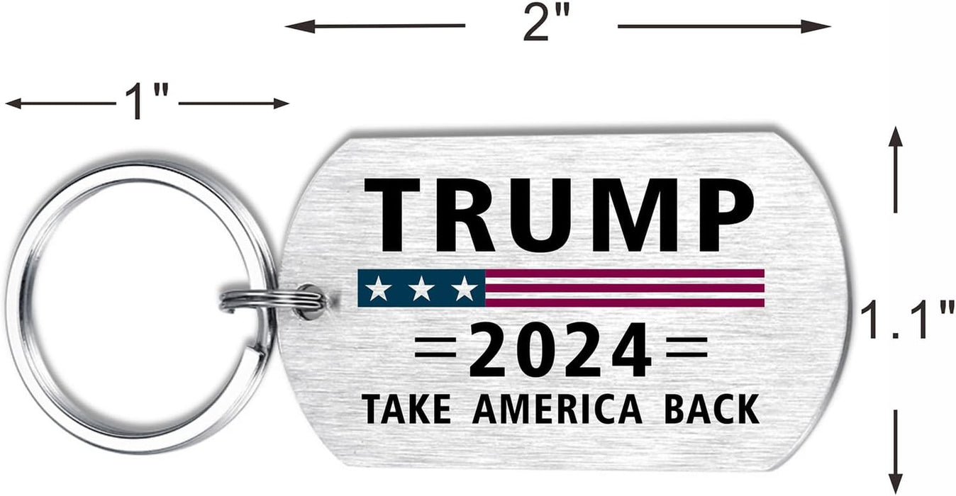 Trump 2024 Flag Keychain Donald Trump Merchandise Gifts - Make America Great Again MAGA Trump 2024 Take America Back