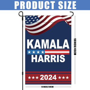 Kamala Harris 2024 Garden Flags Kamala Harris 2024 President Garden Flags 12 X 18 Inch Double-Sided Funny Garden Flag Harris for President Flags Camping Garden Flag Yard Decor (Harris-02)