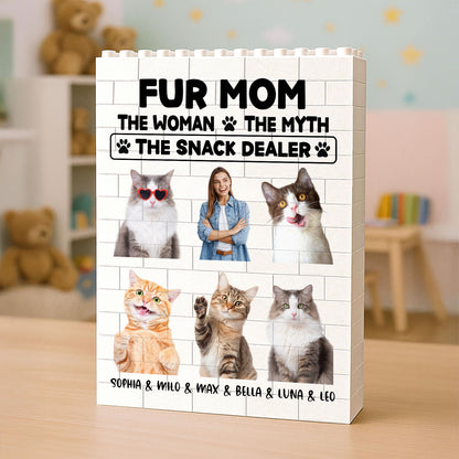 Custom Photo Cat Building Brick Blocks | The Man The Woman Snack Dealer Brick Block | Cat Lovers Gift 684297