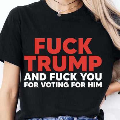 Funny Fuck Trump T-Shirt - 8647 Anti Trump Political Shirt, Anti-Republican Tee for Kamala Supporters Dark Shirt 682213
