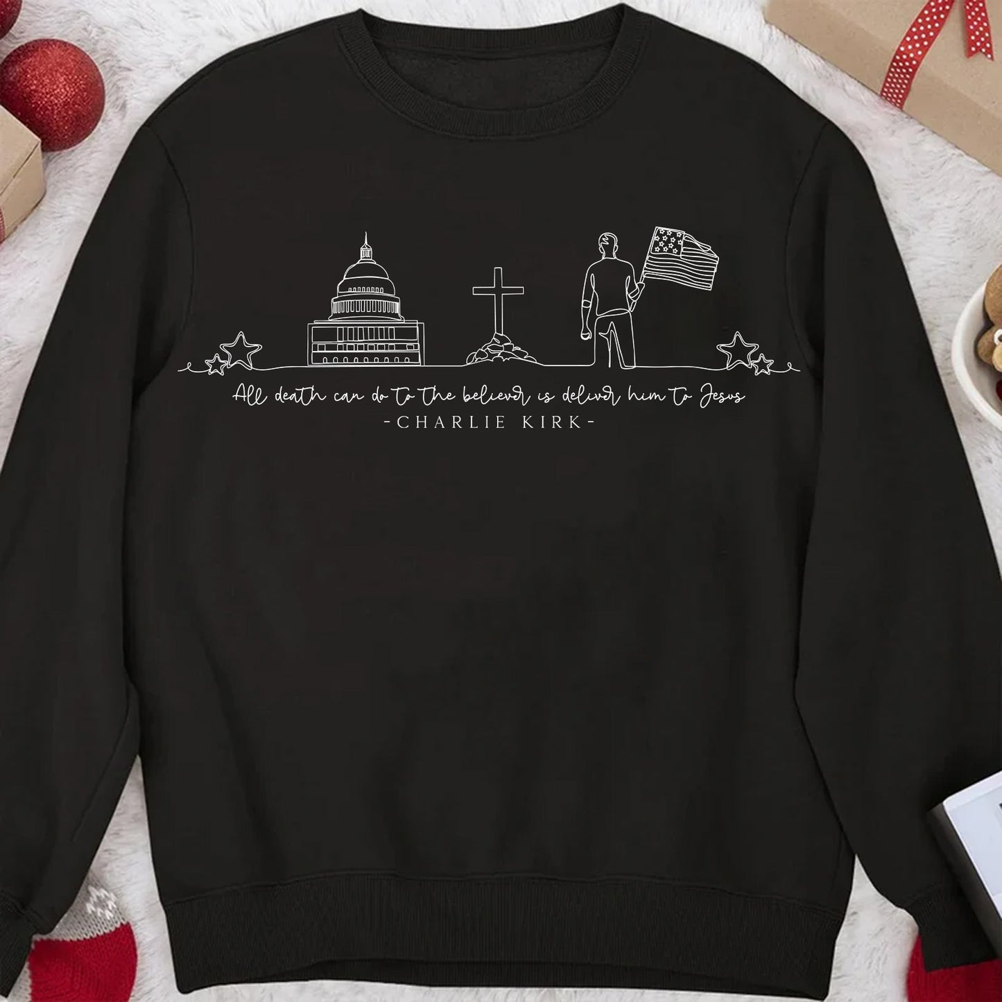 Red Freedom Sweatshirt | Charlie Kirk Red Shirt | We Wear Red Charlie Kirk Birthday October 14 Sweatshirt 683097