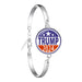 He Will Be Back Bracelet 2024 USA Trump Collection Glass Cabochon Silver Plated Bangle Jewelry for Women Men Support Trump