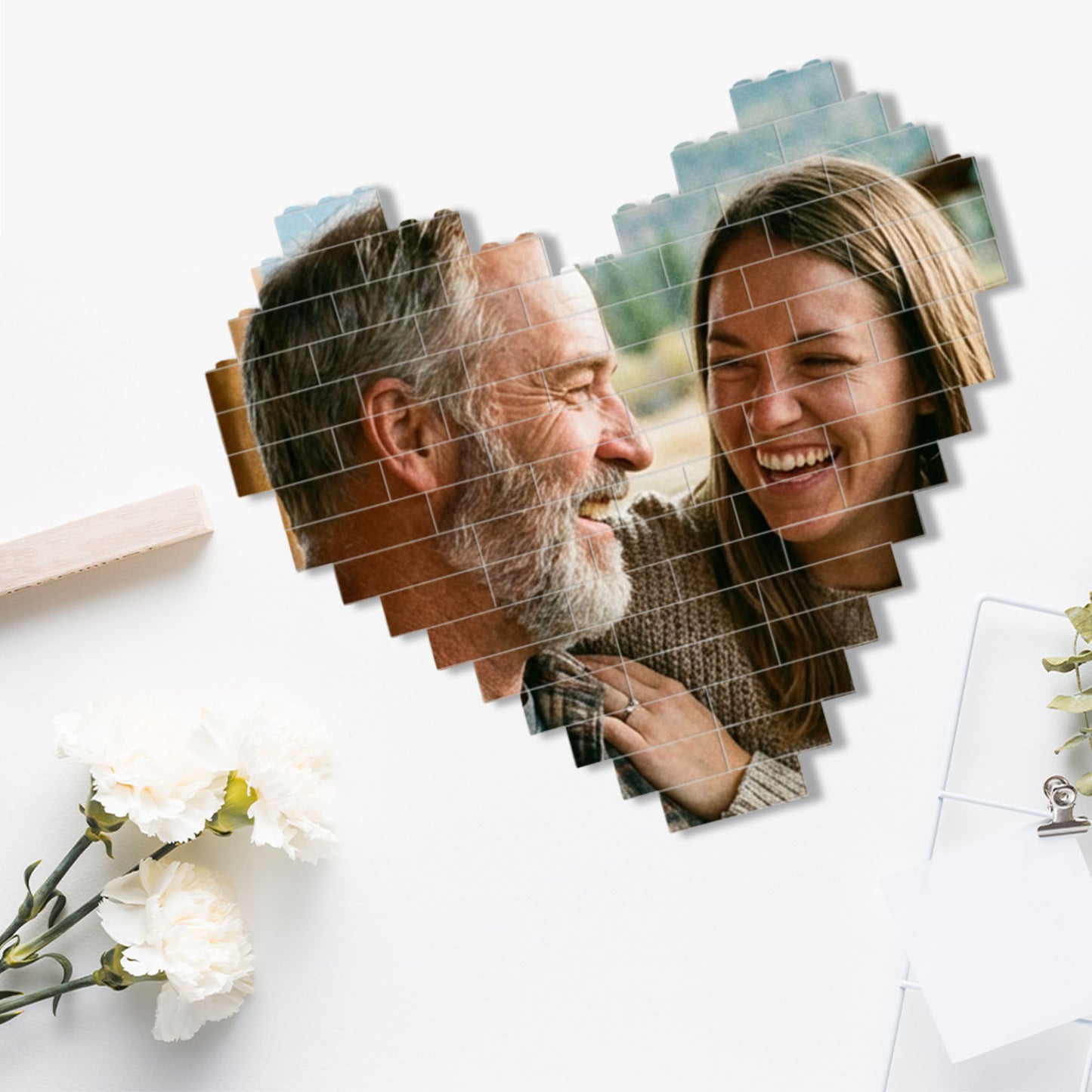 Custom Photo Building Brick Blocks | Mother's Day Gift | Personalized Gift For Mom | Heart Brick Blocks 684279