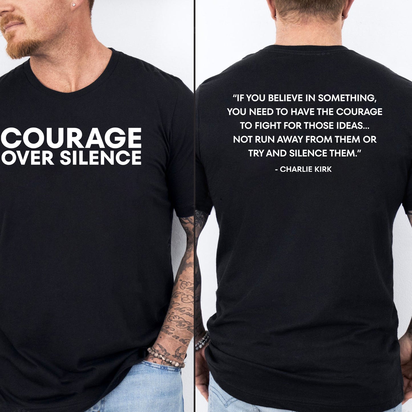 Justice For Charlie Kirk Shirt | RIP Charlie Kirk Front & Back Shirt | A True Patriot Memorial Shirt | America Freedom Apparel 682829