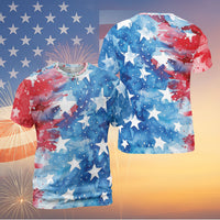 Retro American Flag T-Shirt | Independence Day Shirt | 4th of July All-Over Printed T-Shirt | Patriotic Independence Day AOP T-Shirt 682319