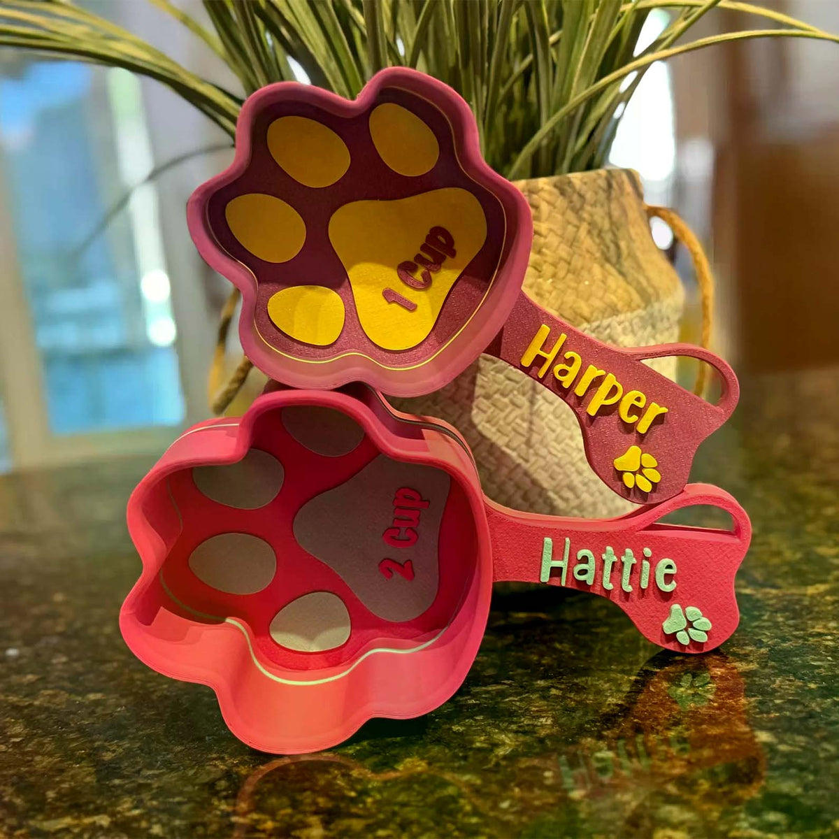 Personalized Pet Food Scoop, Custom Name Food Scoop, Dog Food Cup, Measuring Cup For Pet, Dog Mom, Dog Dad BX25