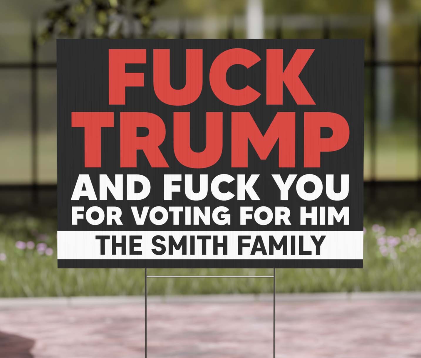 Funny F*ck Trump Yard Sign – Personalized 8647 Anti Trump, Anti-Republican Political Statement for Kamala Harris Supporters 682213
