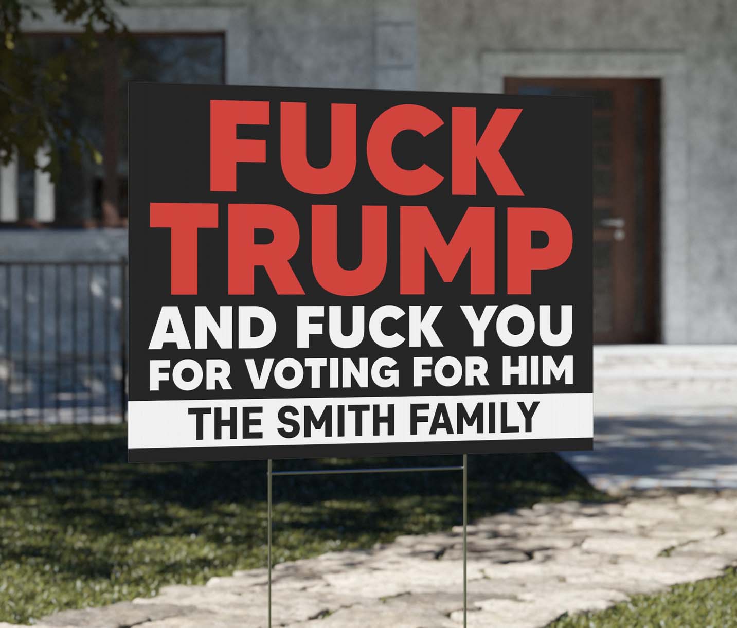 Funny F*ck Trump Yard Sign – Personalized 8647 Anti Trump, Anti-Republican Political Statement for Kamala Harris Supporters 682213