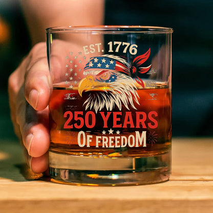 250 Years Of Freedom Whiskey Glass | Happy 250th Birthday USA Whiskey Glass Beer Glass 683730