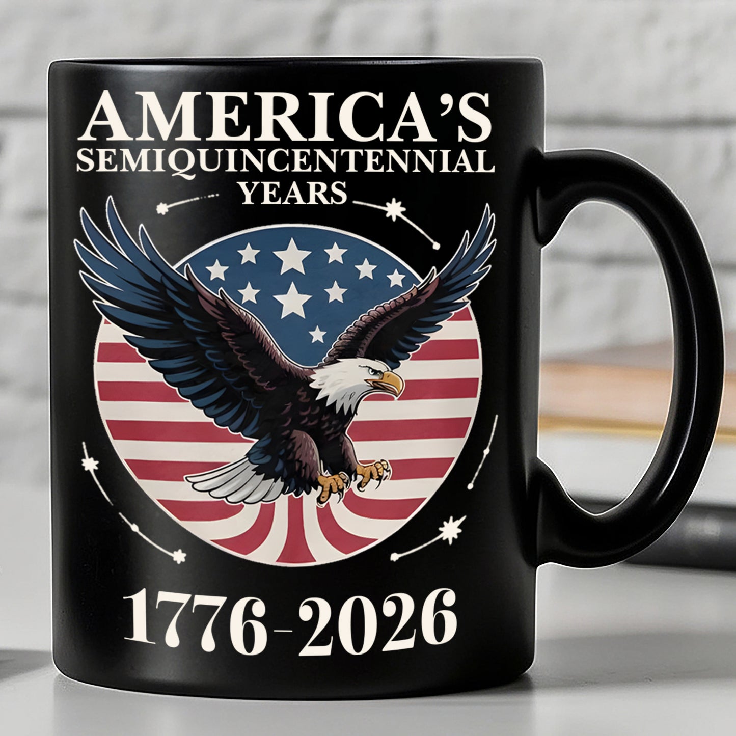 America's 250 Years Semiquincentennial Black Mug | Happy 250th Birthday USA | Patriotic 4th of July Mug | America 250th Anniversary | Independence Day Black Mug 682543