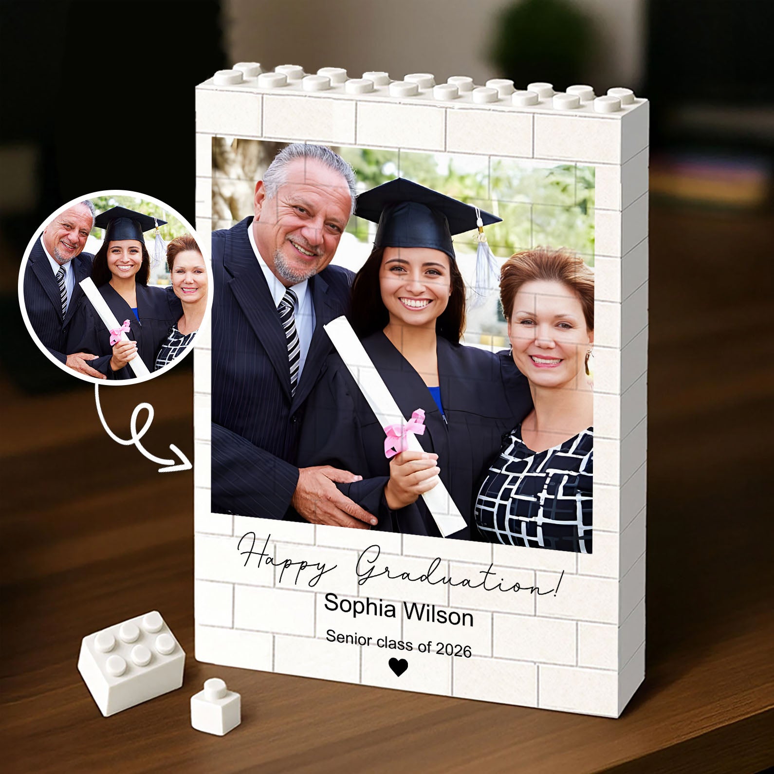 Custom Photo Building Brick Blocks | Personalized Graduation Gift ...