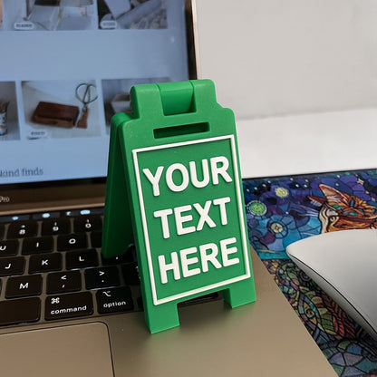Custom Mini Floor Sign, Personalized Mini Desk Sign for Office, Home, or Business, Gift for Coworker 683802