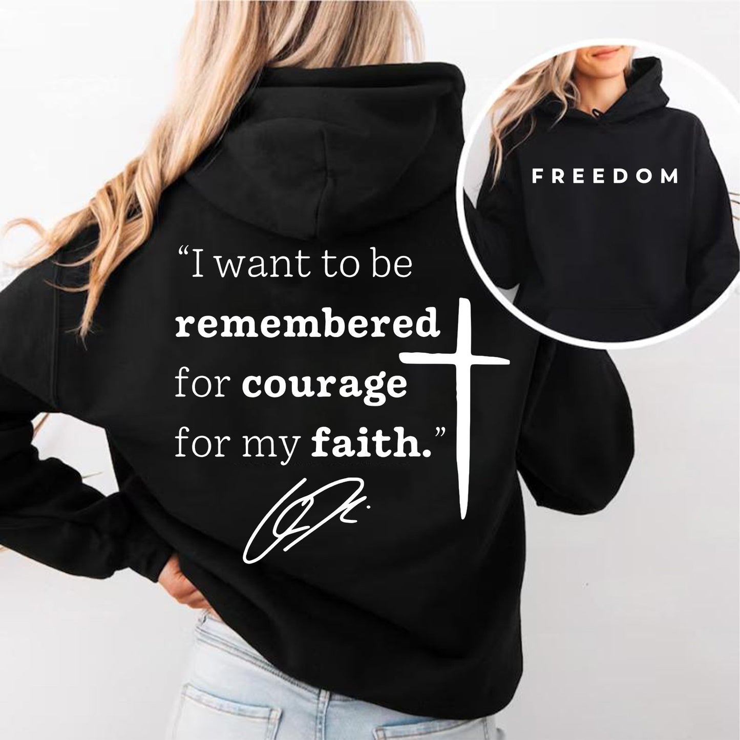 I Want To Be Remembered For Courage For My Faith Charlie Kirk Shirt | Red Freedom Shirt | We Wear Red October 14 Front & Back Shirt 683187