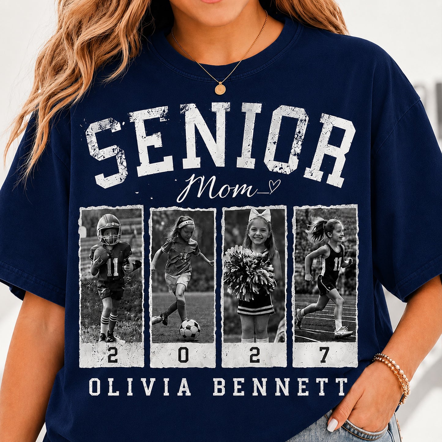 Personalized Senior 2027 Bootleg Photo Shirt, Custom Senior Dad Mom Shirt, Class of 2027 Graduation Gift 685692 WFD