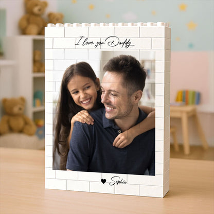 Custom Photo Dad Building Brick Blocks | Personalized Brick Photo Block Gift for Dad, Father’s Day 684293