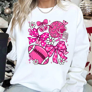 October We Wear Pink, Football Breast Cancer Awareness Shirt, Pink Ribbon T-Shirt, Cheer Football Fight Cancer Shirt 683314-2