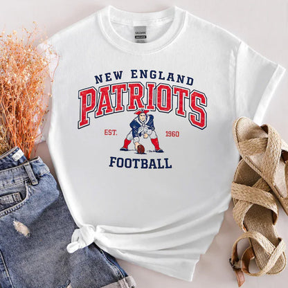 New England Football Vintage Mascot Sweatshirt, Retro Patriots Crewneck Shirt, Football Fan Gift 684260 WFD