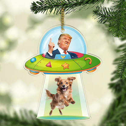 Personalized Donald Trump UFO Acrylic Ornament | Custom Photo Upload Christmas Ornament 683528 – GOP