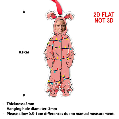 Personalized Donald Trump Ralphie Acrylic Ornament | Funny Trump Pink Bunny Ornament 683570 – GOP