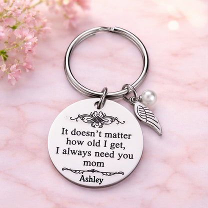 Personalized I Always Need You Mom Keychain | Mom Gift from Daughter Son | Mother’s Day Gift 684587
