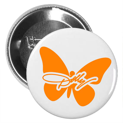 Dolly Orange Butterfly Lapel Pin, Pack of 10 Country Music Memorial Pins, Dolly Parton Fan Gift 686125
