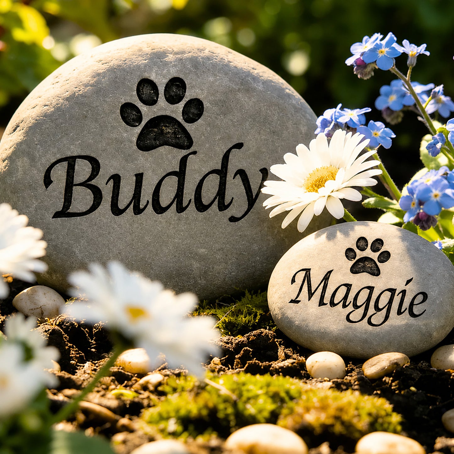 Personalized Pet Memorial Stone, Engraved Dog Grave Marker, Pet Remembrance Garden Stone 685455