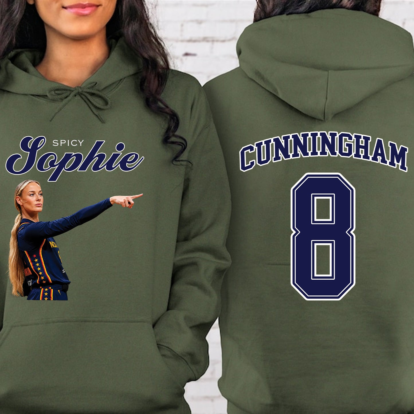 Spicy Sophie Cunningham Point Signature Shirt, Retro Front & Back Dark Shirt, Basketball Fan Tee 685743