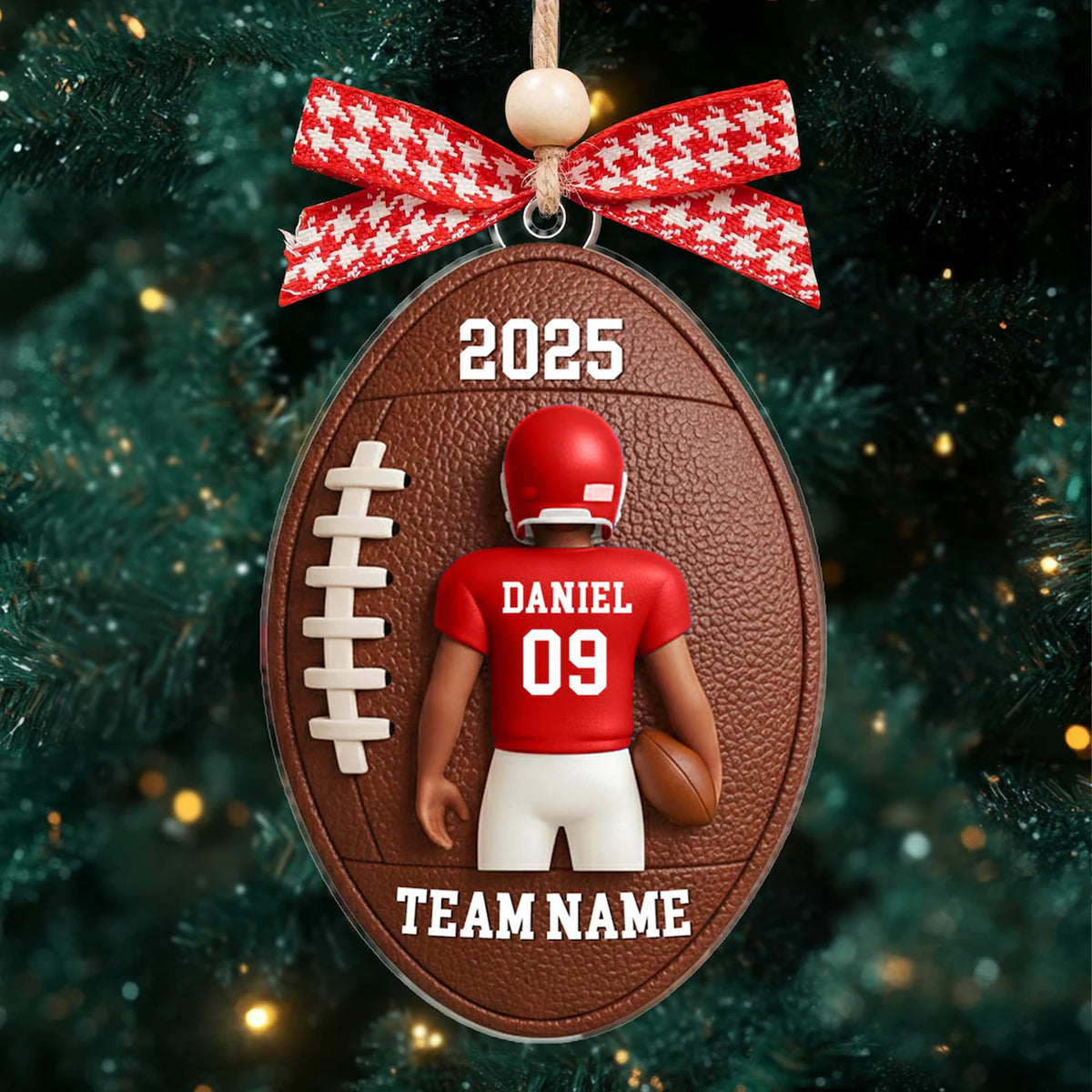 Personalized American Football Acrylic Ornament, Custom Name Number Team Christmas Ornament Gift 686472 WFD