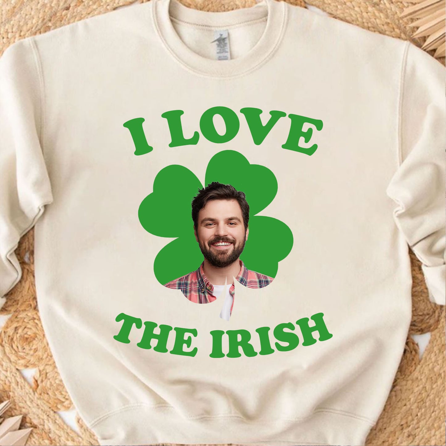 Custom Photo St. Patrick’s Day Clovers Shirt | I Love the Irish Personalized T-Shirt | Shamrock Irish Tee 684334