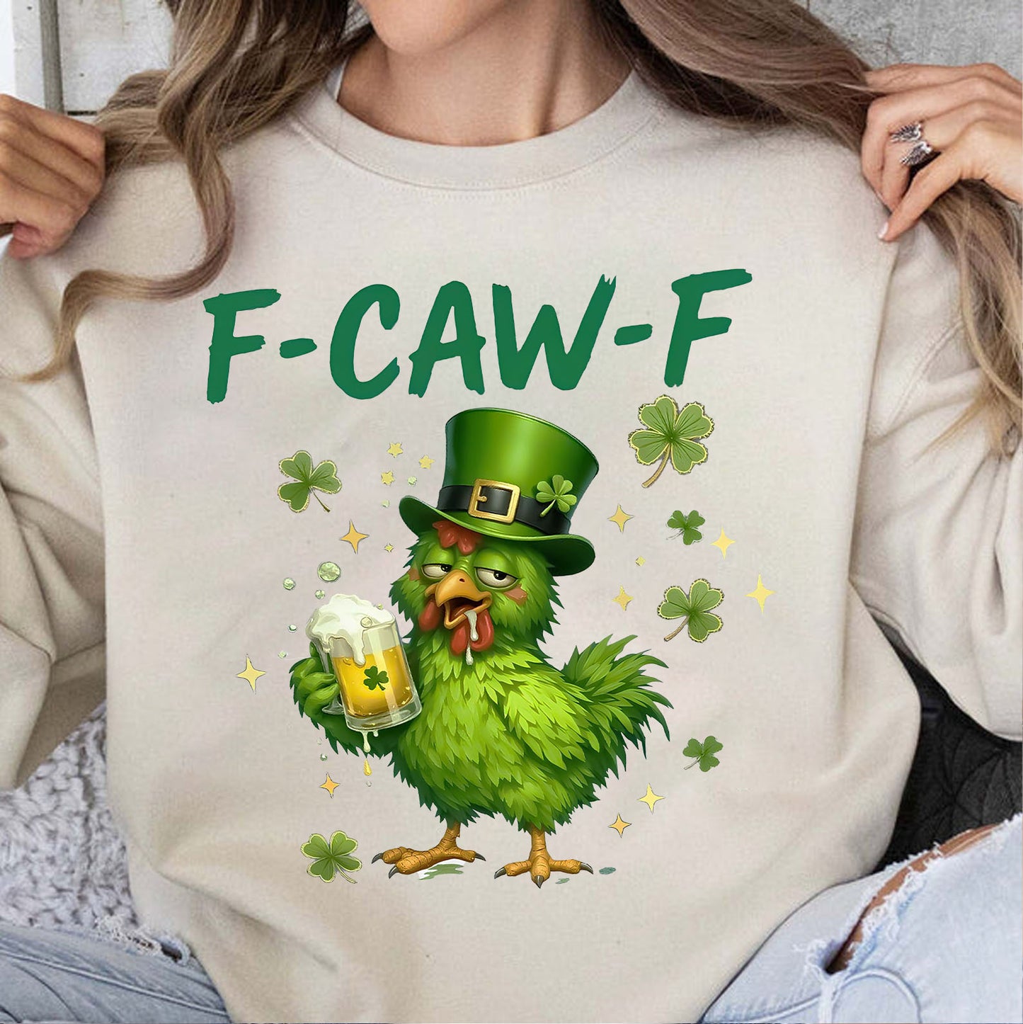 F-CAW-F St. Patrick’s Day Bright Shirt | Funny Irish Beer Drinking Party Shamrock T-Shirt 684384