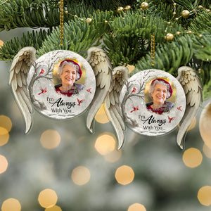 We’re Always With You Memorial Acrylic Ornament | Personalized Custom Name Photo Ornament 683614